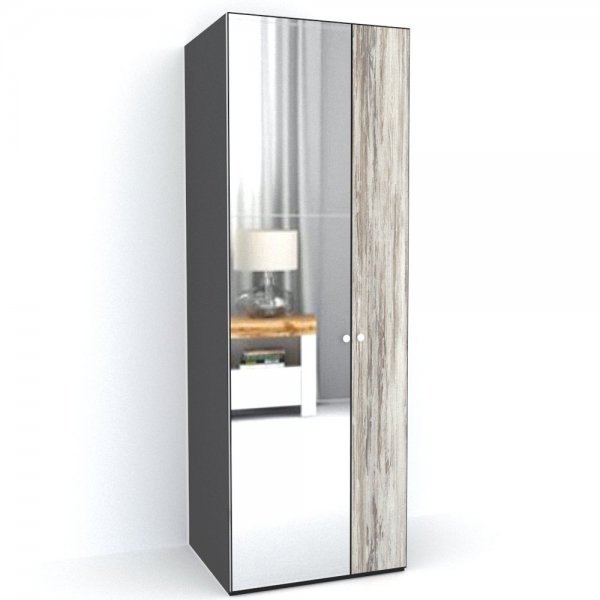 DULAP LEX 75-240-66 B GRI/DECOR K084/OGLINDA
