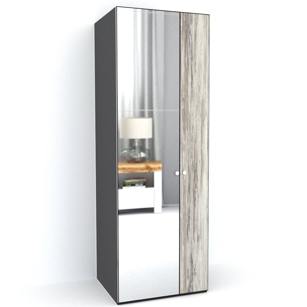 DULAP LEX 75-240-66 C GRI/DECOR K084/OGLINDA