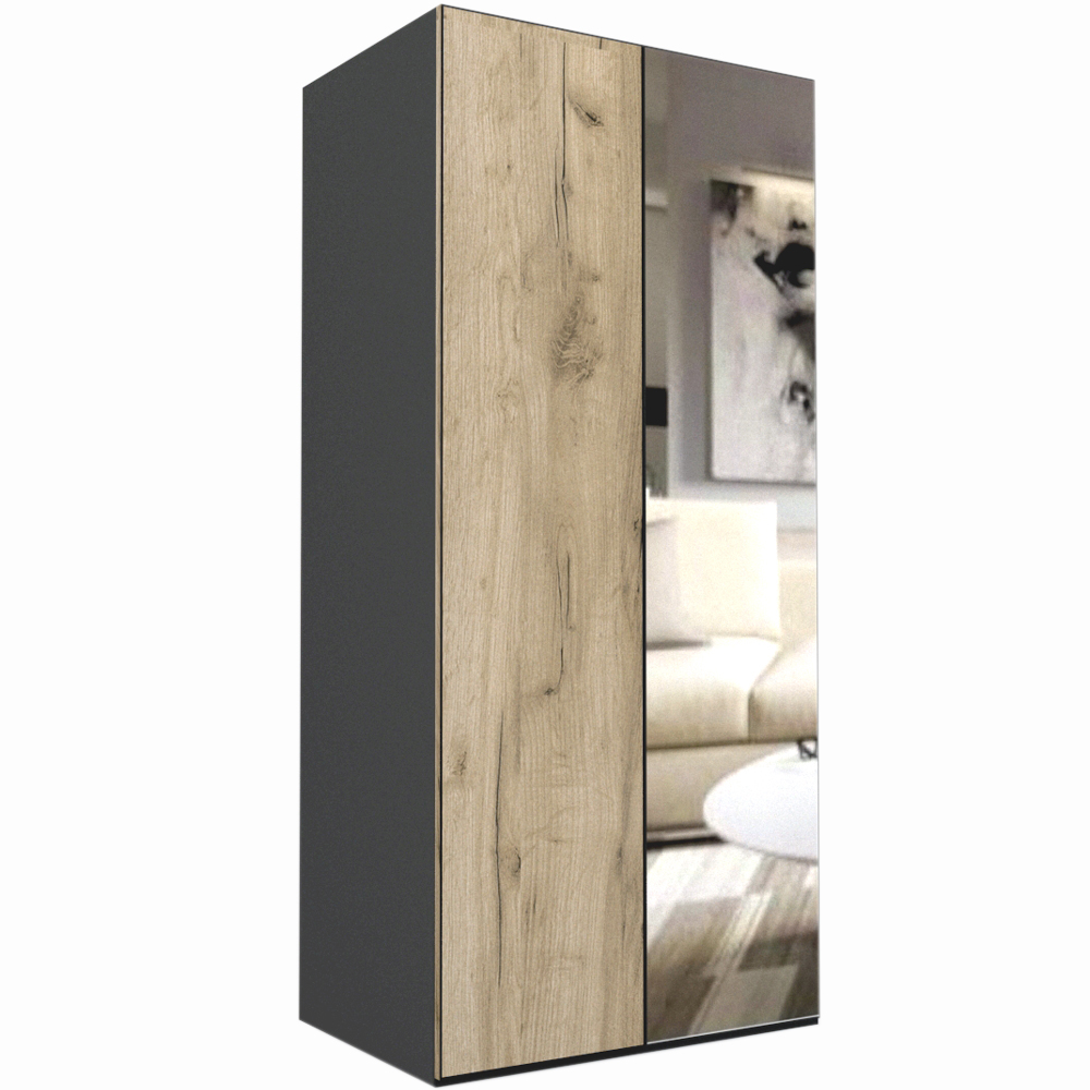 DULAP LEX 100-218-66 D GRI/DECOR K002/OGLINDA