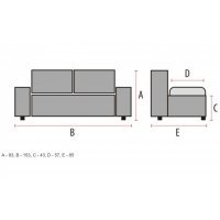 Canapea 2L ELITE VELVET 2 Bluvel 28 / Beige
