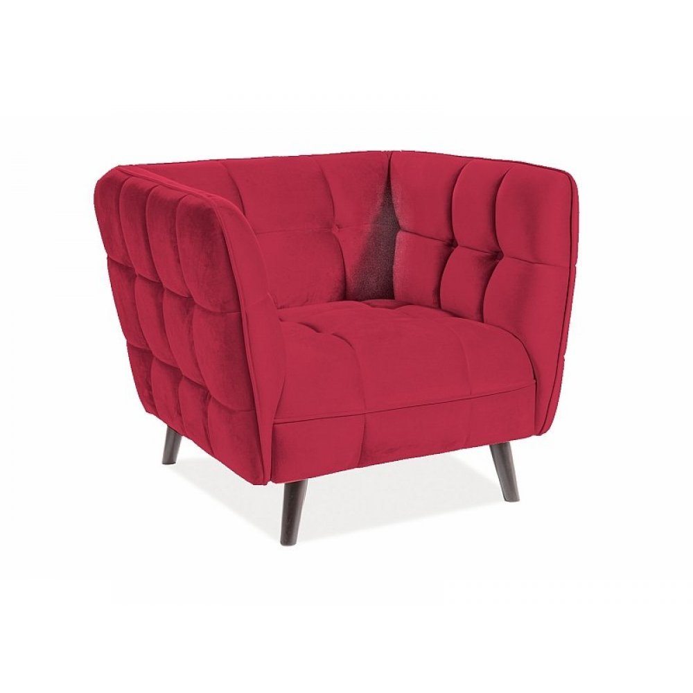 Fotoliu CASTELLO 1 VELVET Genarom SN Bluvel 59 / Roz inchis