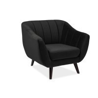 Fotoliu ELITE VELVET 1 Bluvel 19 / Negru