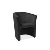 Fotoliu TM 1 VELVET Genarom SN Bluvel 19 / Negru