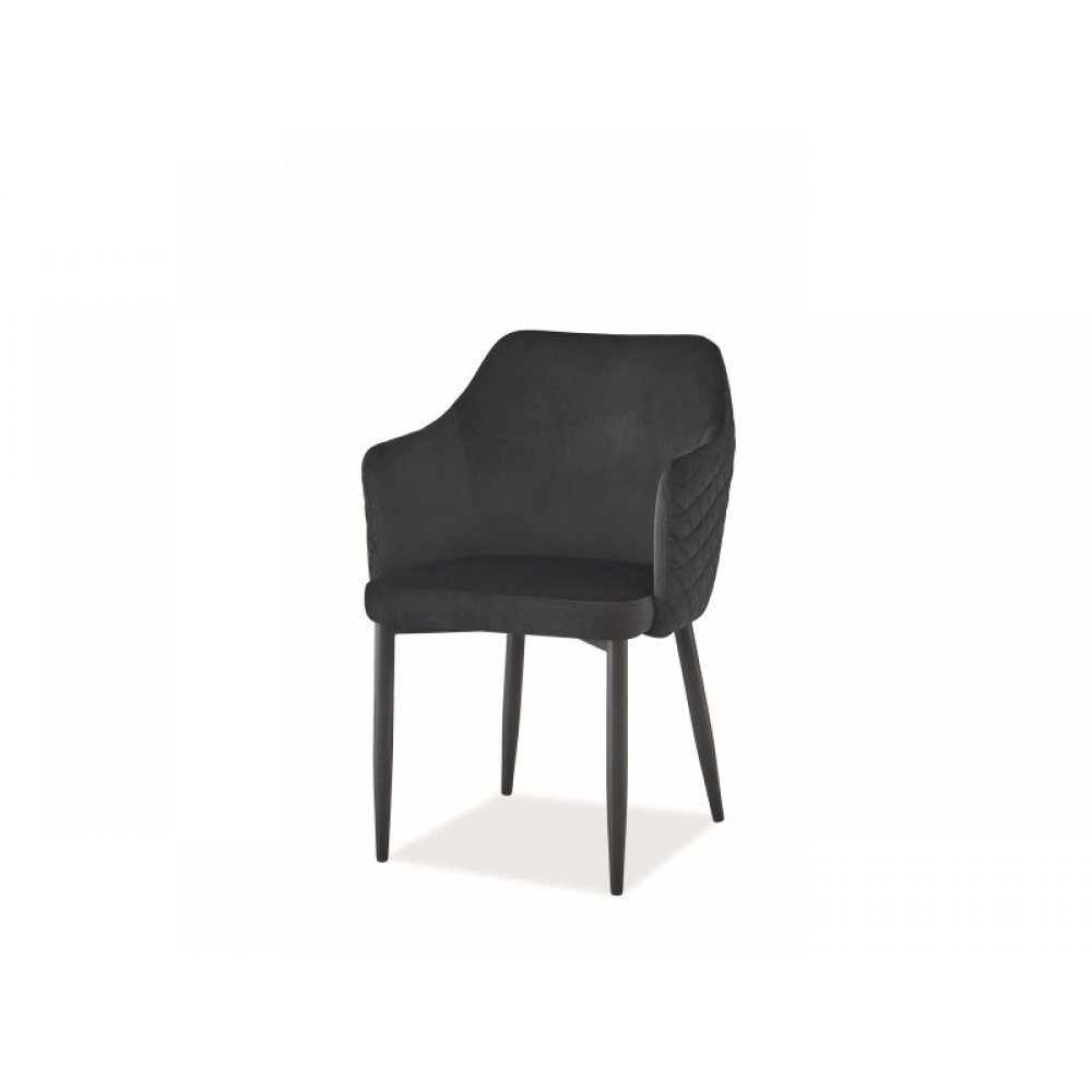 Scaun Tapitat ASTOR VELVET Genarom SN Negru / Bluvel 19