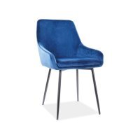 Scaun Tapitat ALBI VELVET Genarom SN Albastru / Tap. 91