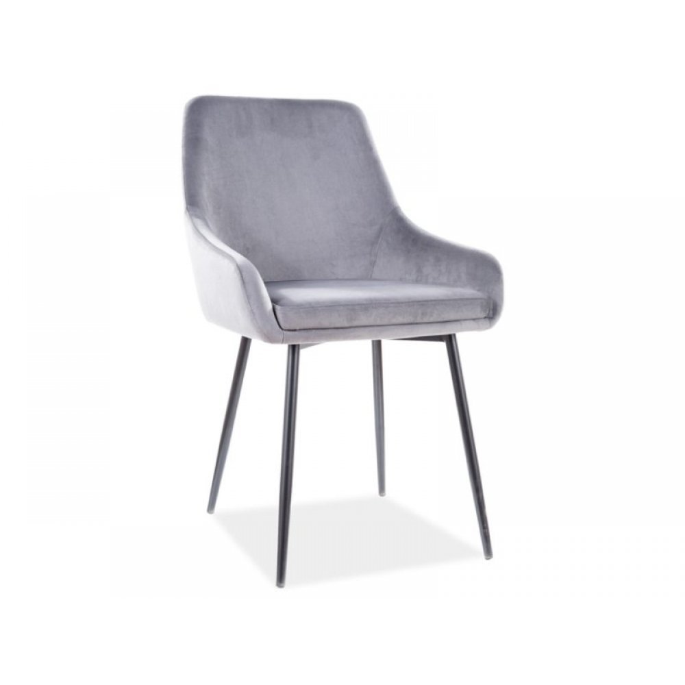 Scaun Tapitat ALBI VELVET Genarom SN Gri / Tap. 72