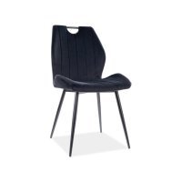 Scaun Tapitat ARCO VELVET Genarom SN Negru / Bluvel 19