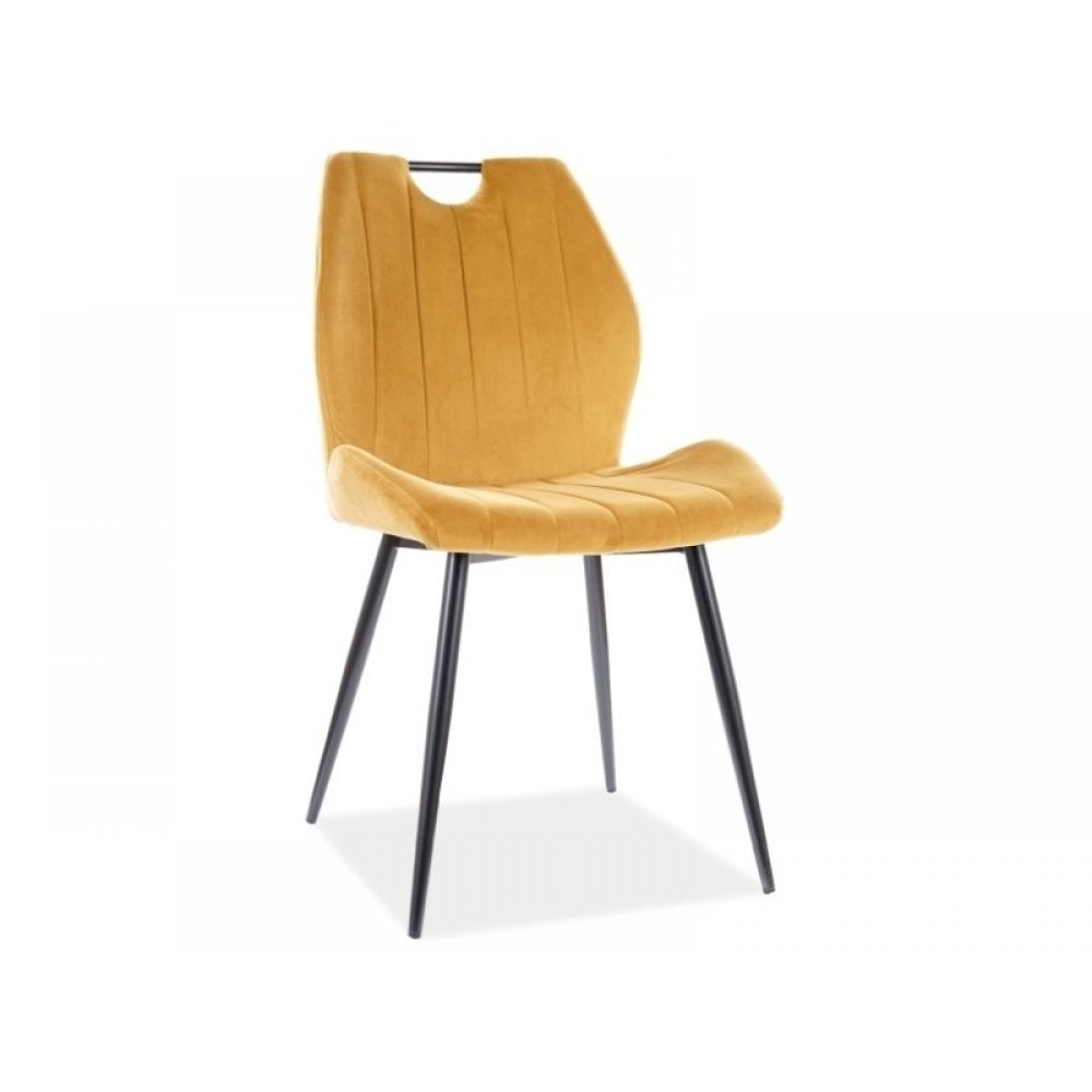 Scaun Tapitat ARCO VELVET Genarom SN Galben / Bluvel 68