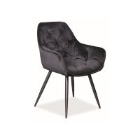 Scaun Tapitat CHERRY VELVET Genarom SN Negru / Bluvel 19