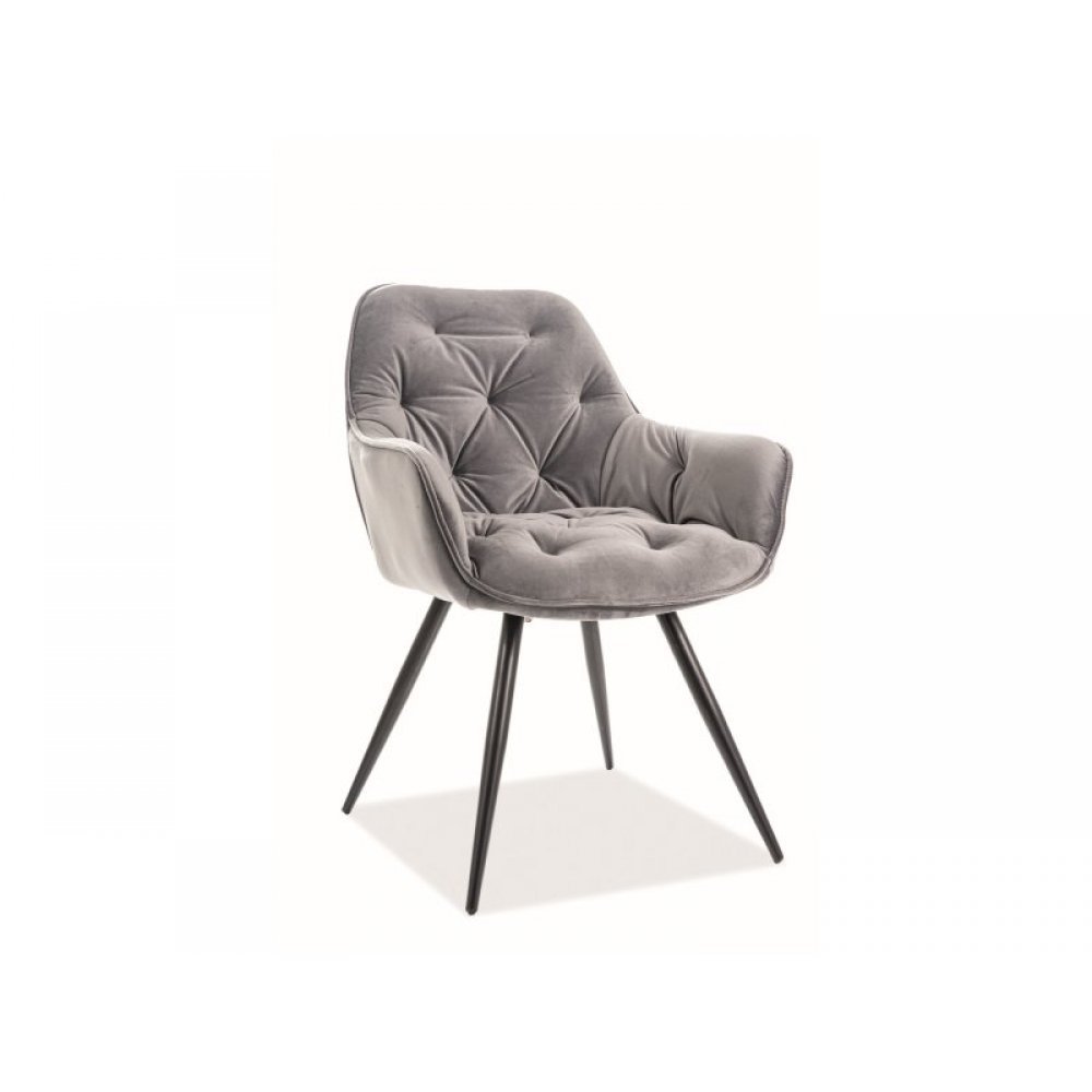 Scaun Tapitat CHERRY VELVET Genarom SN Gri / Bluvel 14