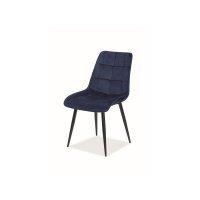 Scaun Tapitat CHIC VELVET Genarom SN Bleumarin / Bluvel 86 / Negru
