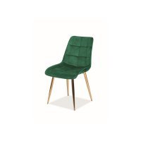 Scaun Tapitat CHIC VELVET Genarom SN Verde Inchis / Tap 78 / Auriu