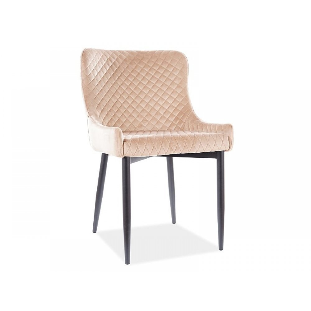 Scaun Tapitat COLIN B VELVET Genarom SN Crem / Bluvel 28