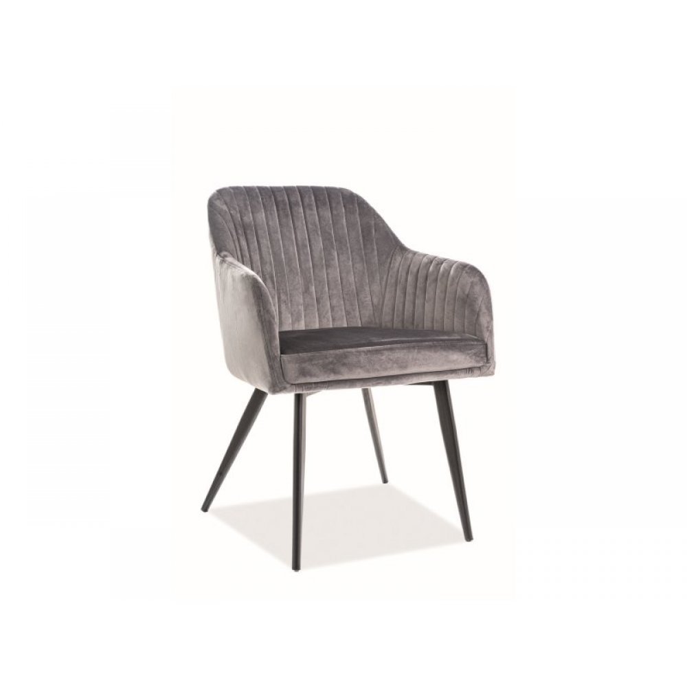 Scaun Tapitat ELINA VELVET Genarom SN Gri / Tap 72
