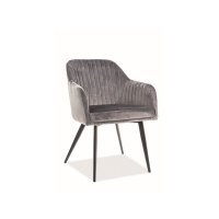 Scaun Tapitat ELINA VELVET Genarom SN Gri / Tap 72