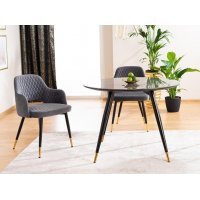Scaun Tapitat FRANCO VELVET Genarom SN Gri / Bluvel 14