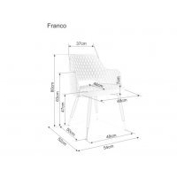 Scaun Tapitat FRANCO VELVET Genarom SN Gri / Bluvel 14