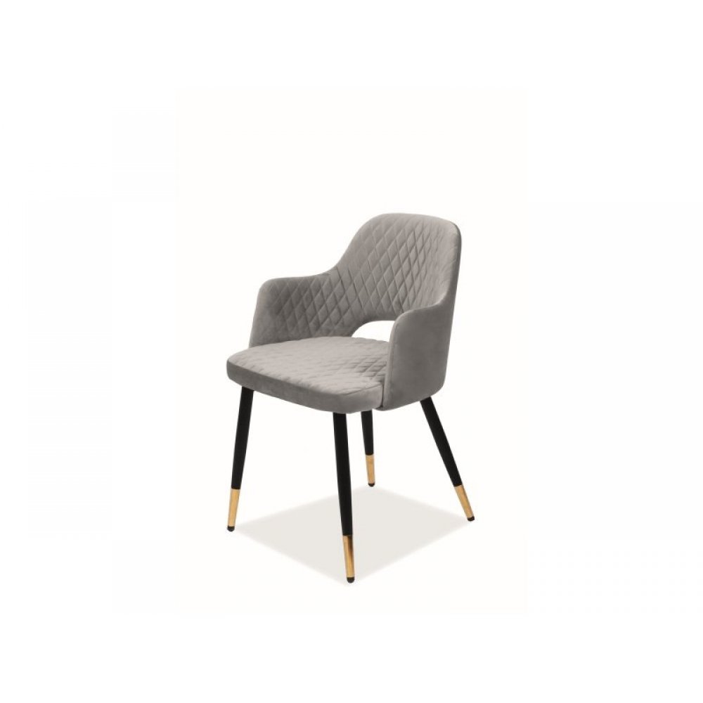 Scaun Tapitat FRANCO VELVET Genarom SN Gri / Bluvel 14