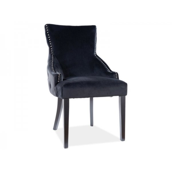Scaun Tapitat GEORGE VELVET Genarom SN Negru / Bluvel 19