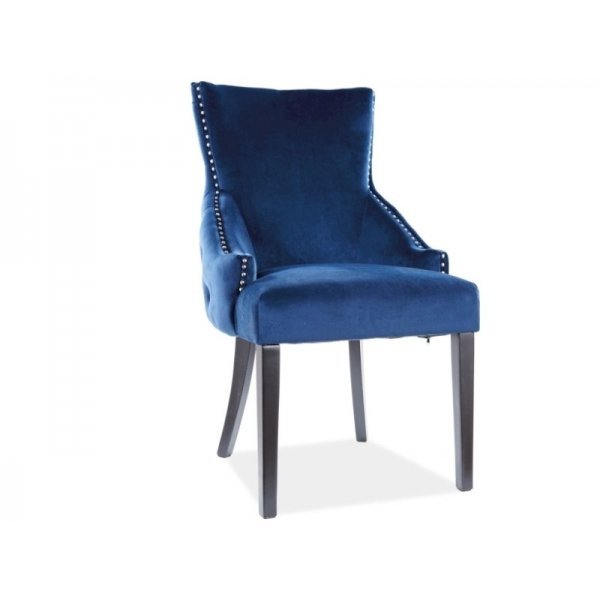 Scaun Tapitat GEORGE VELVET Genarom SN Albastru / Bluvel 86