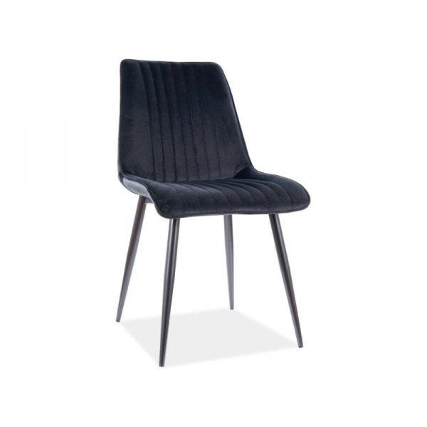 Scaun Tapitat KIM VELVET Genarom SN Negru / Bluvel 19