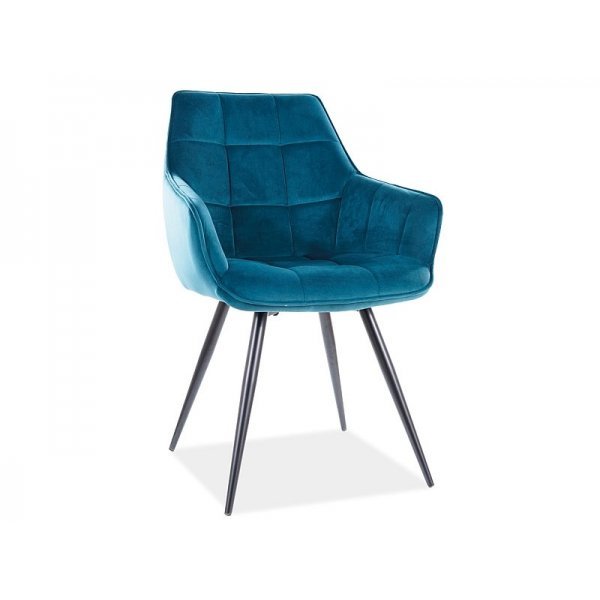 Scaun Tapitat LILIA VELVET Genarom SN Turquoise / Bluvel 85