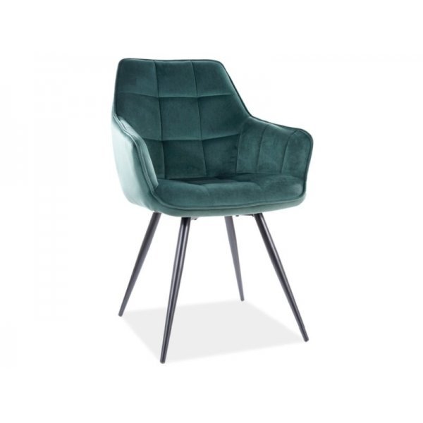 Scaun Tapitat LILIA VELVET Genarom SN Verde / Bluvel 78