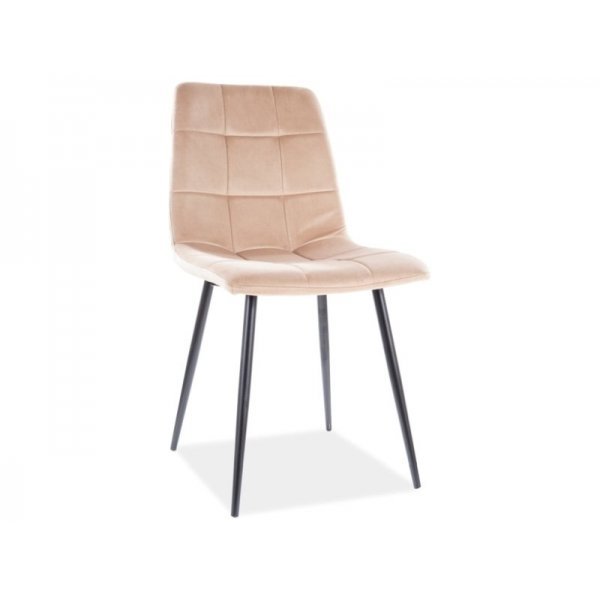 Scaun Tapitat MILA VELVET Genarom SN Crem / Bluvel 28