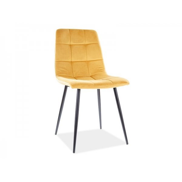 Scaun Tapitat MILA VELVET Genarom SN Galben / Bluvel 68