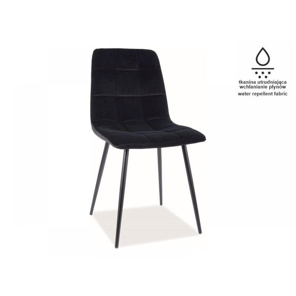 Scaun Tapitat MILA MATT VELVET Genarom SN Negru / Bluvel 19