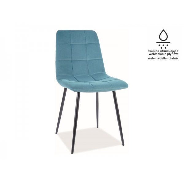 Scaun Tapitat MILA MATT VELVET Genarom SN Turquoise