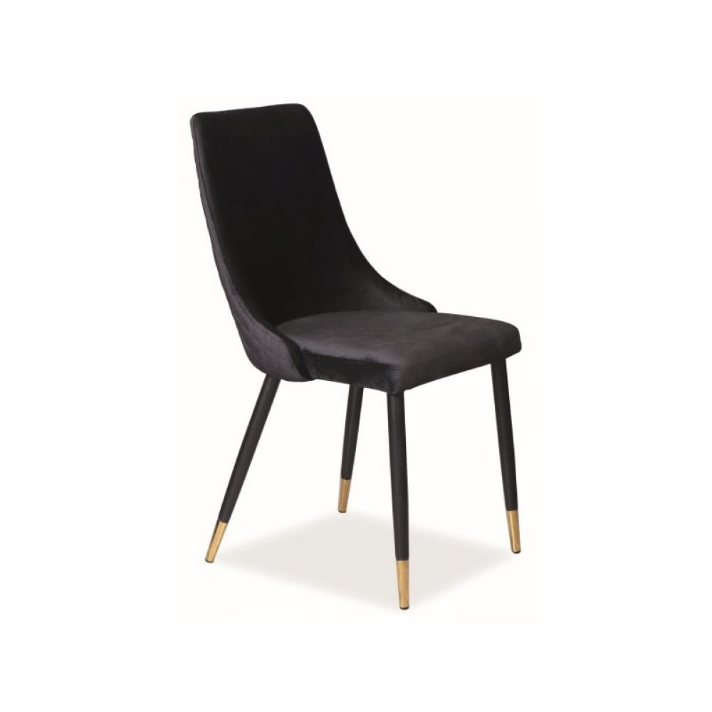 Scaun Tapitat PIANO VELVET Genarom SN Negru / Bluvel 19