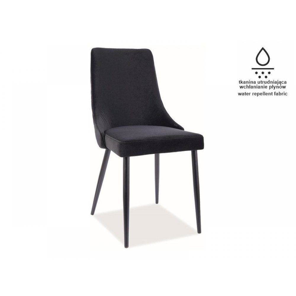 Scaun Tapitat PIANO B MATT VELVET Genarom SN Negru