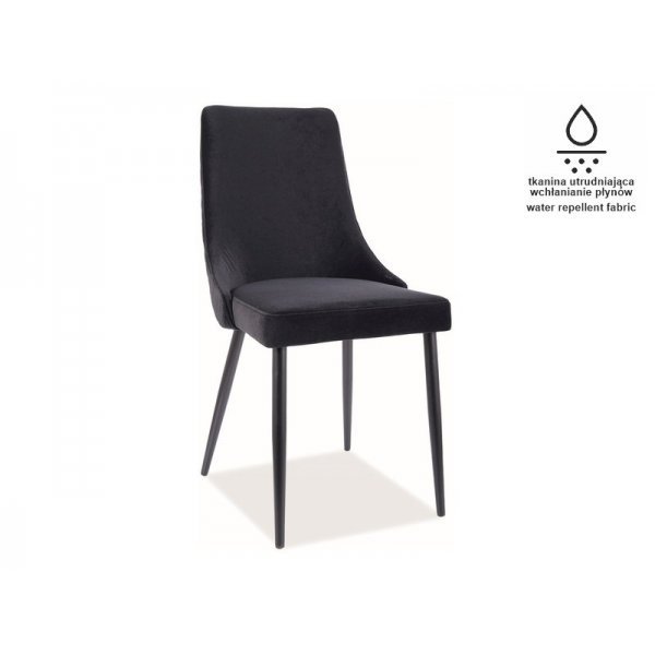 Scaun Tapitat PIANO B MATT VELVET Genarom SN Negru