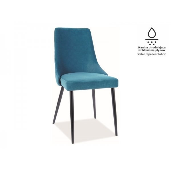 Scaun Tapitat PIANO B MATT VELVET Genarom SN Albastru Deschis