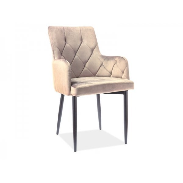 Scaun Tapitat RICARDO B VELVET Genarom SN Crem / Bluvel 28