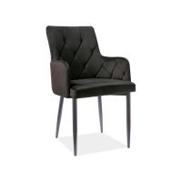 Scaun Tapitat RICARDO B VELVET Genarom SN Negru / Bluvel 19