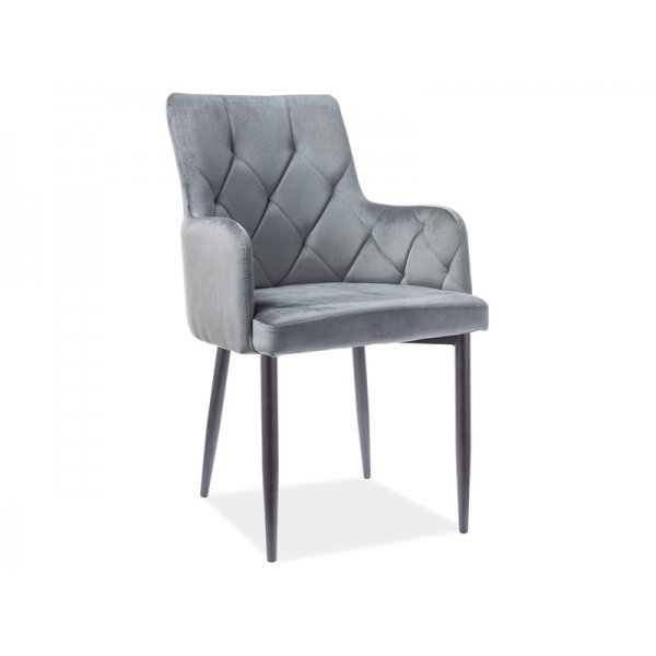 Scaun Tapitat RICARDO B VELVET Genarom SN Gri / Bluvel 14