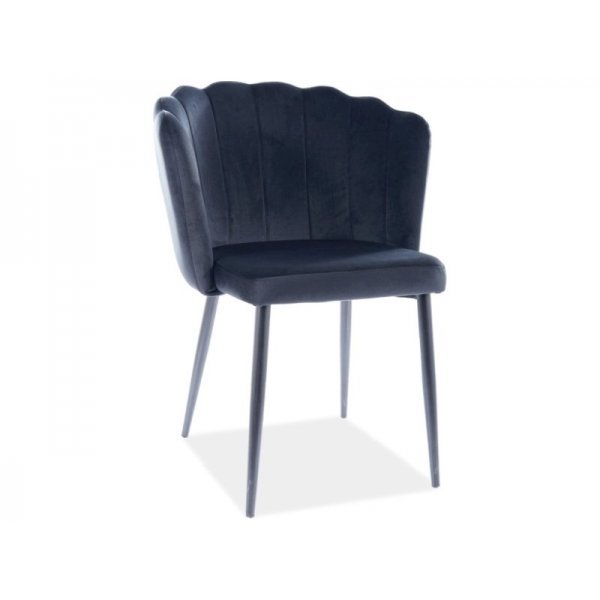 Scaun Tapitat ROKSANA VELVET Genarom SN Negru / Bluvel 19