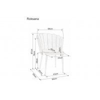 Scaun Tapitat ROKSANA VELVET Genarom SN Gri / Bluvel 14