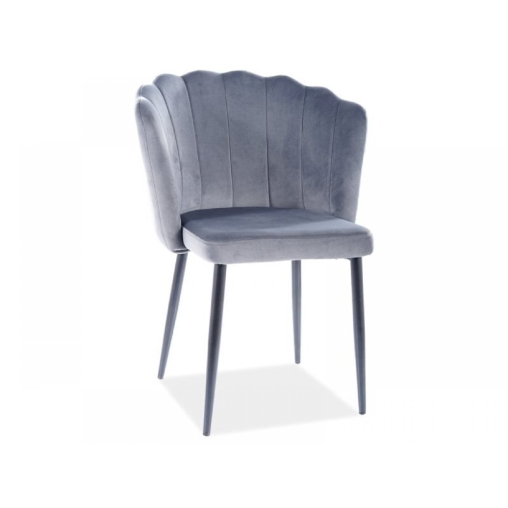Scaun Tapitat ROKSANA VELVET Genarom SN Gri / Bluvel 14