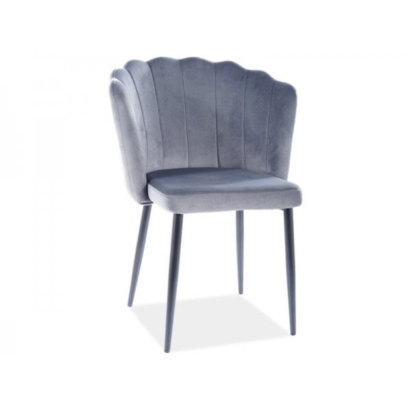 Scaun Tapitat ROKSANA VELVET Genarom SN Gri / Bluvel 14