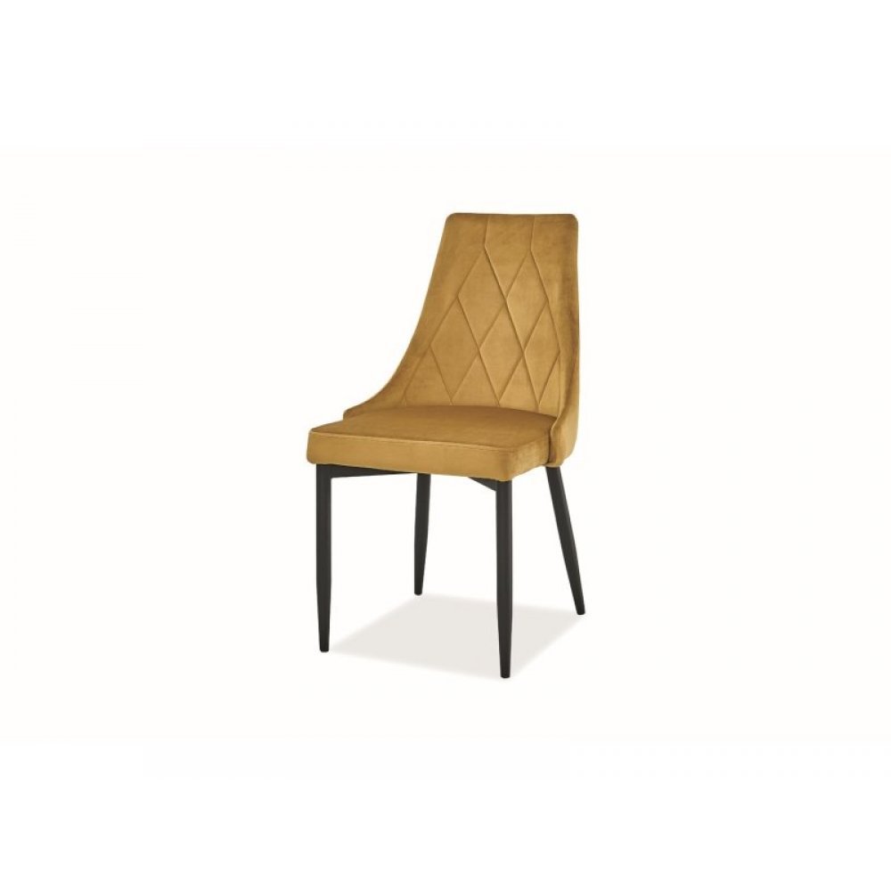 Scaun tapitat TRIX B VELVET Genarom SN Galben / Bluvel 68