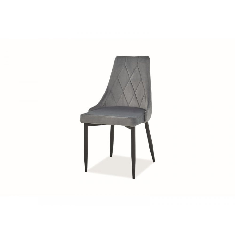 Scaun tapitat TRIX B VELVET Genarom SN Gri / Bluvel 14