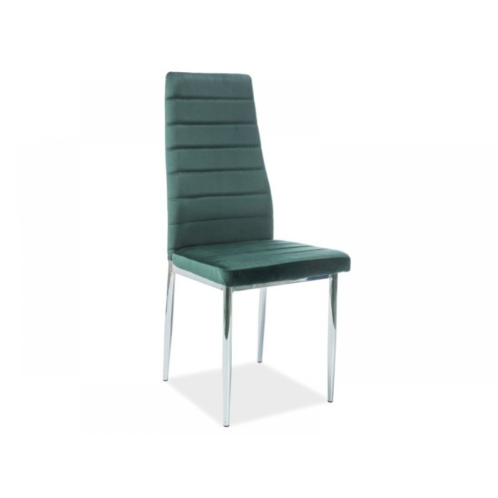 Scaun Tapitat H-261 VELVET Chrom Genarom SN Verde / Bluvel 78