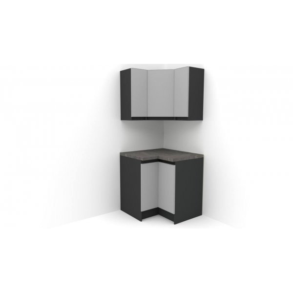 Bucatarie FOLLOW modul de colt 90-90-207 FRONT PAL  0164 / decor Gri
