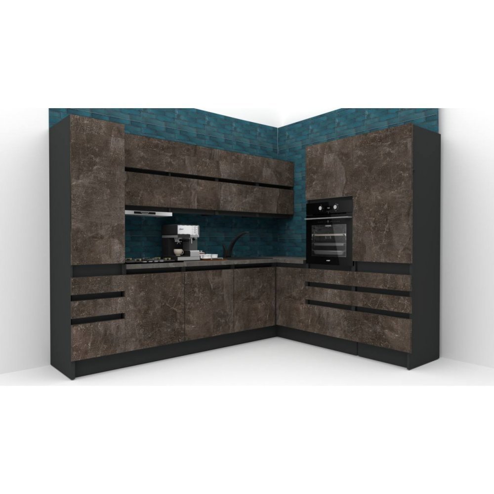Bucatarie de colt FOLLOW 225-285 207 FRONT PAL  0164 / decor 4299