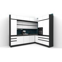 Bucatarie de colt FOLLOW 225-285 243 FRONT PAL  0164 / decor Alb