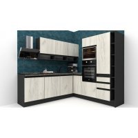 Bucatarie de colt FOLLOW 240-225 207 FRONT PAL  0164 / decor K001