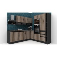 Bucatarie de colt FOLLOW 240-225 207 FRONT PAL  0164 / decor K366